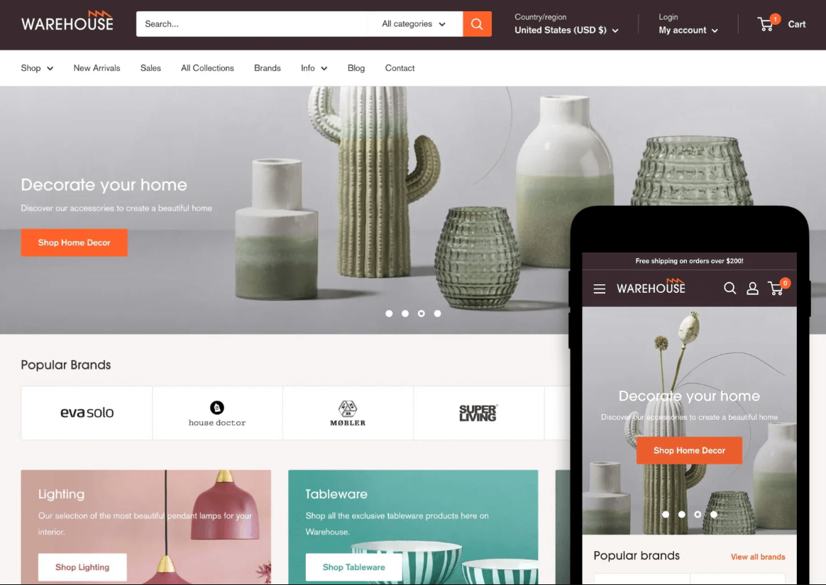 Tema Warehouse Shopify
